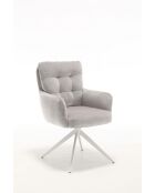 Lot de 2 fauteuils Saint Tropez gris clair - 60x92x67 cm