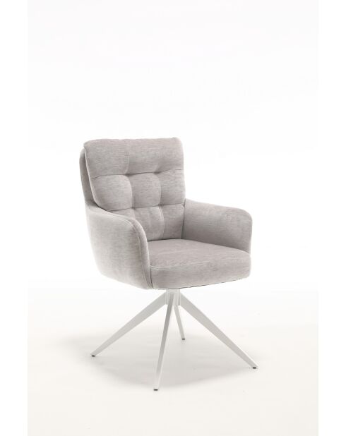 Lot de 2 fauteuils Saint Tropez gris clair - 60x92x67 cm