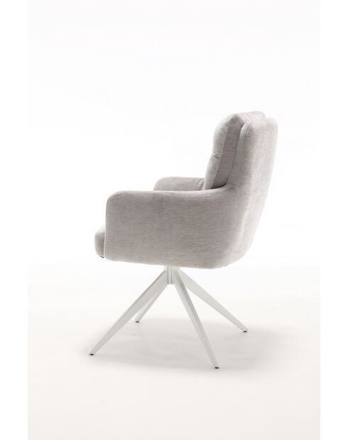 Lot de 2 fauteuils Saint Tropez gris clair - 60x92x67 cm