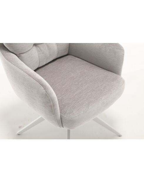 Lot de 2 fauteuils Saint Tropez gris clair - 60x92x67 cm