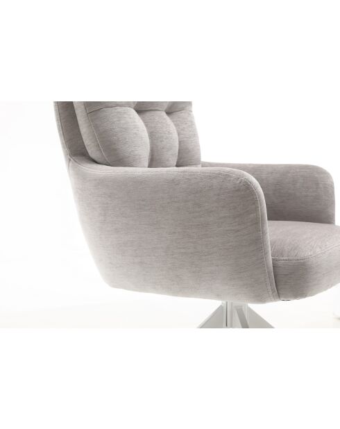 Lot de 2 fauteuils Saint Tropez gris clair - 60x92x67 cm