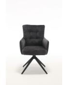 Lot de 2 fauteuils Saint Tropez gris foncé - 60x92x67 cm