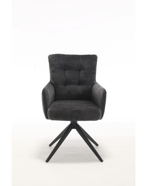 Lot de 2 fauteuils Saint Tropez gris foncé - 60x92x67 cm