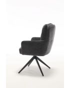 Lot de 2 fauteuils Saint Tropez gris foncé - 60x92x67 cm