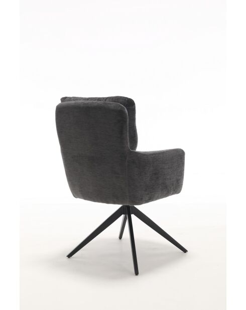 Lot de 2 fauteuils Saint Tropez gris foncé - 60x92x67 cm