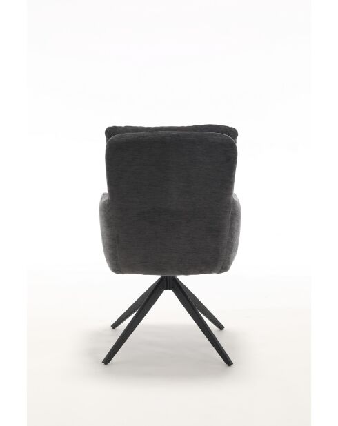 Lot de 2 fauteuils Saint Tropez gris foncé - 60x92x67 cm