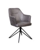 Lot de 2 fauteuils Inca gris foncé - 58x87x63 cm