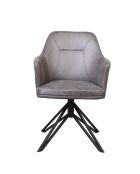Lot de 2 fauteuils Inca gris foncé - 58x87x63 cm