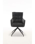 Lot de 2 fauteuils Saint Tropez gris foncé - 60x92x67 cm