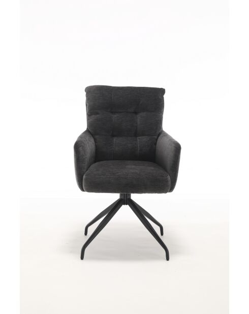 Lot de 2 fauteuils Saint Tropez gris foncé - 60x92x67 cm