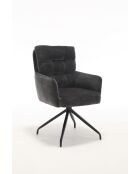 Lot de 2 fauteuils Saint Tropez gris foncé - 60x92x67 cm