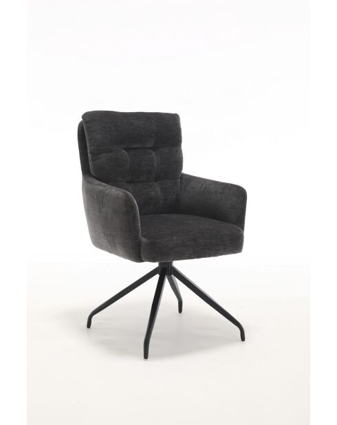 Lot de 2 fauteuils Saint Tropez gris foncé - 60x92x67 cm