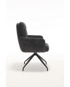 Lot de 2 fauteuils Saint Tropez gris foncé - 60x92x67 cm