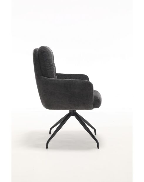 Lot de 2 fauteuils Saint Tropez gris foncé - 60x92x67 cm