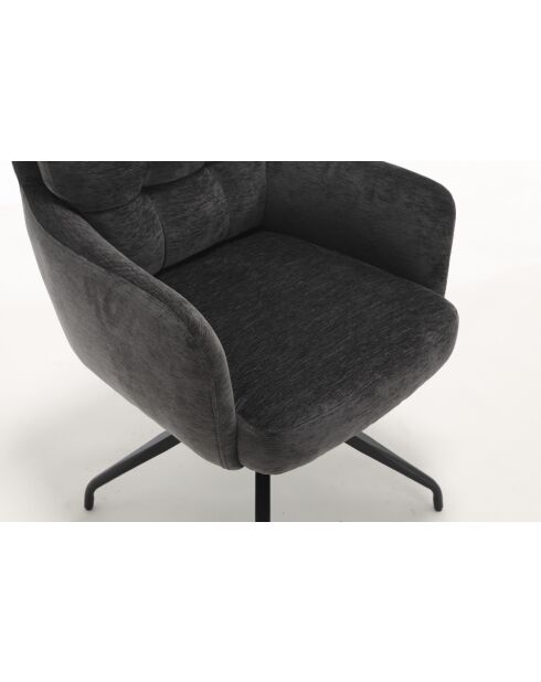 Lot de 2 fauteuils Saint Tropez gris foncé - 60x92x67 cm