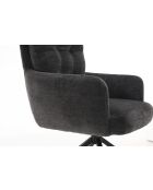 Lot de 2 fauteuils Saint Tropez gris foncé - 60x92x67 cm