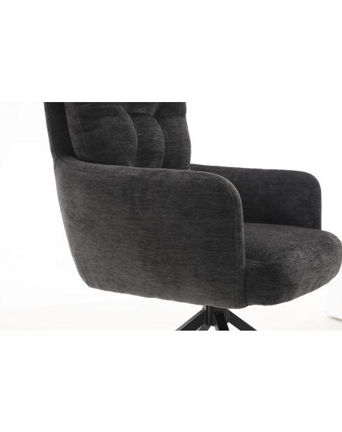 Lot de 2 fauteuils Saint Tropez gris foncé - 60x92x67 cm