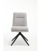 Lot de 2 chaises Valencia gris clair - 51x92x68 cm