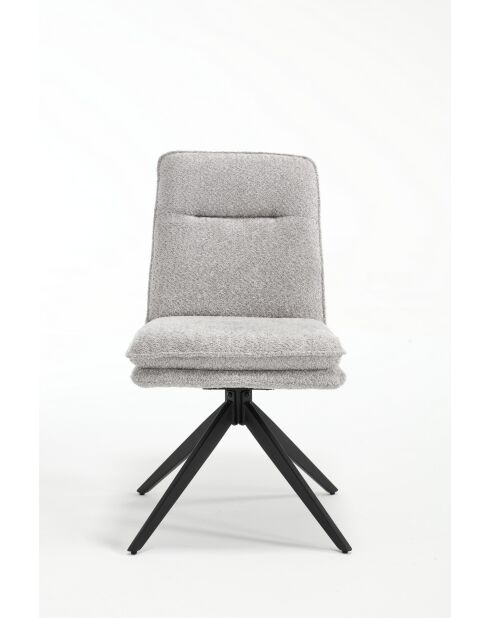 Lot de 2 chaises Valencia gris clair - 51x92x68 cm