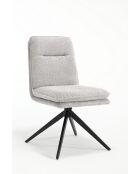 Lot de 2 chaises Valencia gris clair - 51x92x68 cm