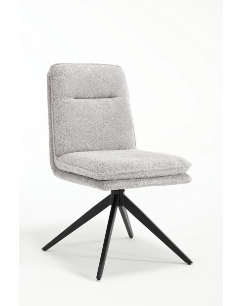 Lot de 2 chaises Valencia gris clair - 51x92x68 cm