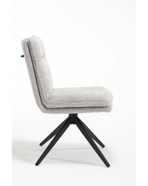 Lot de 2 chaises Valencia gris clair - 51x92x68 cm