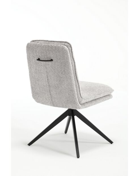 Lot de 2 chaises Valencia gris clair - 51x92x68 cm