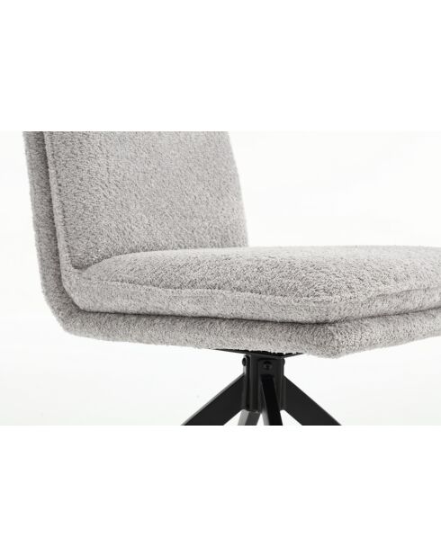 Lot de 2 chaises Valencia gris clair - 51x92x68 cm