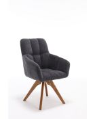 Set mit 2 dunkelgrauen Sesseln New Lars - 61x90x66 cm