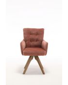 Lot de 2 fauteuils Saint Tropez rouille - 60x92x67 cm