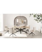 Table chêne massif huilé naturelle - 240x77x100 cm