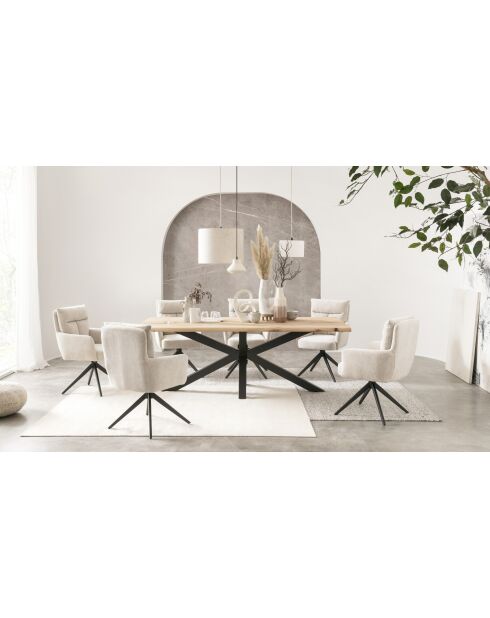 Table chêne massif huilé naturelle - 240x77x100 cm