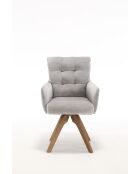 Lot de 2 fauteuils Saint Tropez gris clair - 60x92x67 cm