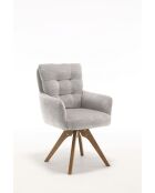 Lot de 2 fauteuils Saint Tropez gris clair - 60x92x67 cm