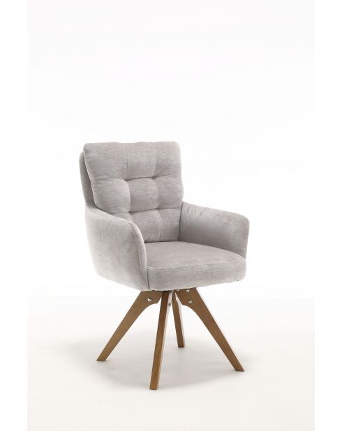 Lot de 2 fauteuils Saint Tropez gris clair - 60x92x67 cm