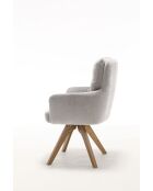Lot de 2 fauteuils Saint Tropez gris clair - 60x92x67 cm