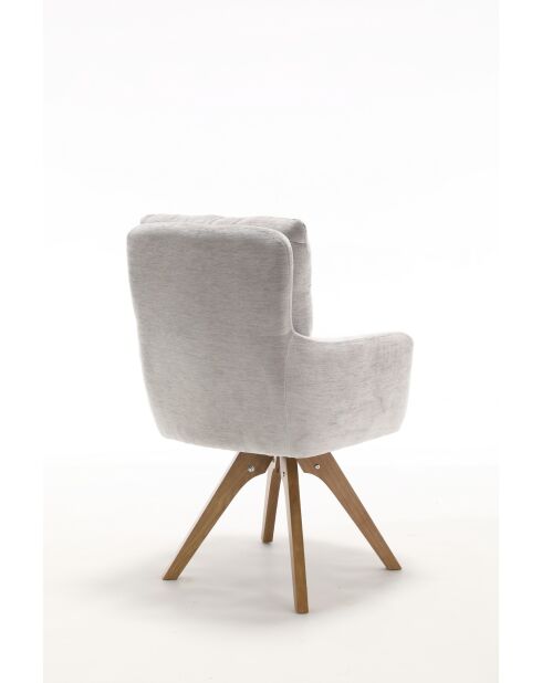 Lot de 2 fauteuils Saint Tropez gris clair - 60x92x67 cm