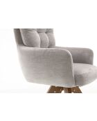 Lot de 2 fauteuils Saint Tropez gris clair - 60x92x67 cm