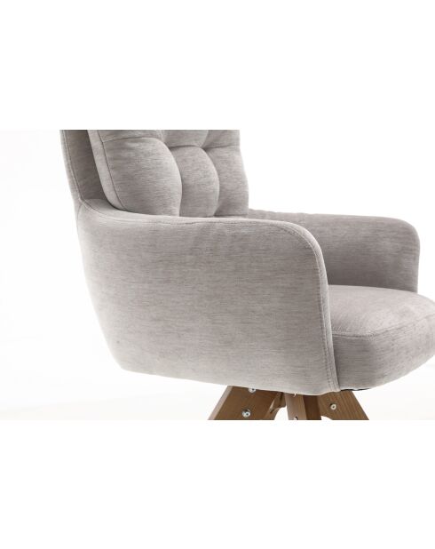 Lot de 2 fauteuils Saint Tropez gris clair - 60x92x67 cm