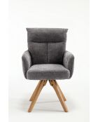 Lot de 2 fauteuils Monaco b gris clair - 59x92x68 cm