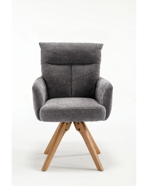 Lot de 2 fauteuils Monaco b gris clair - 59x92x68 cm