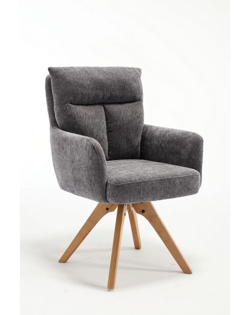 Lot de 2 fauteuils Monaco b gris clair - 59x92x68 cm