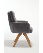 Lot de 2 fauteuils Monaco b gris clair - 59x92x68 cm