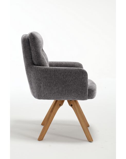 Lot de 2 fauteuils Monaco b gris clair - 59x92x68 cm