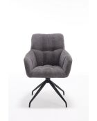 Lot de 2 fauteuils New lars gris clair - 61x90x66 cm