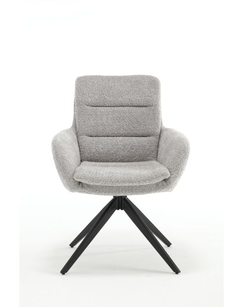 Lot de 2 fauteuils Taragona gris clair - 63x88x44 cm