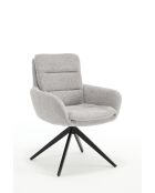 Lot de 2 fauteuils Taragona gris clair - 63x88x44 cm