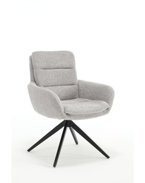 Lot de 2 fauteuils Taragona gris clair - 63x88x44 cm