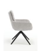 Lot de 2 fauteuils Taragona gris clair - 63x88x44 cm