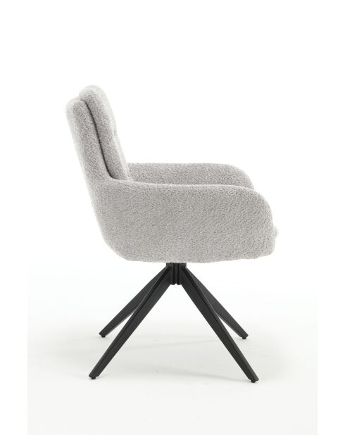 Lot de 2 fauteuils Taragona gris clair - 63x88x44 cm